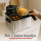 Alpina Frituurpan 5 Liter - Dubbele Friteuse 2000W - Instelbare Temperatuur tot 190 °C - RVS