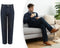 Milanoro - Jeansbroek - Straight fit - Zwartblauw - W31 - L30