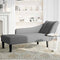 vidaXL - Chaise - longue - met - rechterarmleuning - stof - donkergrijs