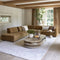 Riviera Maison Salontafel rond - Milan Coffee Table Parquet Dia 90 - Gerecycled Eikenhout, IJzer - Bruin