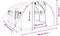 vidaXL - Tuinkas - met - stalen - frame - 12 - m² - 4x3x2 - m - groen
