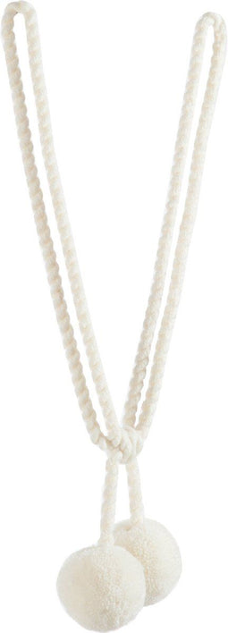 J-Line gordijn Kwast Bollen - katoen - beige