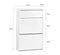 SoBuy FSR165-W - Schoenenkast - 2 Flapdeuren en Lade - Wit