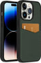 Accezz iPhone 14 Pro - Back Cover - Premium Leather Card Slot - Groen