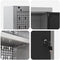 vidaXL - Wandgemonteerde - Gereedschapskast - met - Bord - zwart - 150x20x55 - cm - Staal