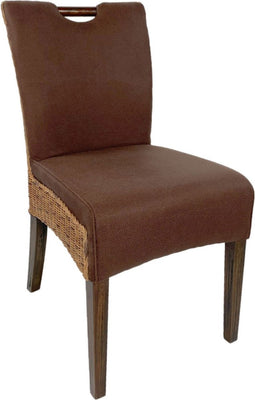 SVJ Eetkamerstoel Vierkant - 64 x 45 x 91 cm - Rotan - Bruin