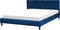 FITOU - Tweepersoonsbed - Blauw - 180 x 200 cm - Fluweel