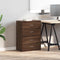 vidaXL - Kasten - met - 2 - lades - 2 - st - 60x31x40 - cm - bewerkt - hout - bruin - eiken