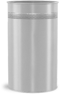 BRASQ Papierbak 21 liter - Geperforeerde metalen afvalbak en paraplubak - Zilver