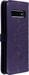 Hoesje Met Pasjeshouder Geschikt voor Samsung Galaxy S10 - Mandala Bookcase - Paars
