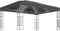 vidaXL - Prieel - met - LED-lichtslinger - 3x4 - m - stof - antracietkleurig