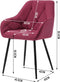 Woltu EZS02bd-1 - Eetkamerstoel - Ergonomisch ontwerp - Fluweel Bordeaux 56 x 53 x 83,5 cm