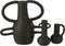 J-Line vaas met 4 Handvaten - keramiek - zwart - 36 cm hoog