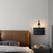 Wandlamp met stekker, 1,5 m kabel, USB + 15W draadloze oplader, flexibele zwanenhals leeslamp, 3 kle
