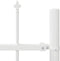 vidaXL - Tuinschutting - met - Spits - Top - Wit - 1,7x1,2 - m - Staal