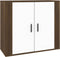 vidaXL - Dressoir - 80x33x70 - cm - bewerkt - hout - bruin - eikenkleur