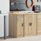 vidaXL - Garagekast - 30x51x85 - cm - massief - grenenhout - sonoma - eikenkleurig