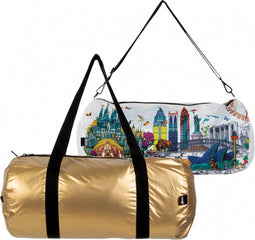 LOQI Weekender K.S. Williams Interiors - Gold & World Skyline