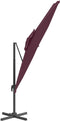 vidaXL - Zweefparasol - met - dubbel - dak - 400x300 - cm - bordeauxrood