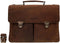 DSTRCT Wall Street A4 Laptoptas - 15,4 inch - 100% Echt Nappa Leer - Bruin