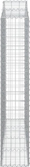 vidaXL - Schanskorf - gewelfd - 200x30x160/180 - cm - gegalvaniseerd - ijzer