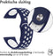 imoshion Siliconen sport bandje - Universeel 22 mm aansluiting - Blauw / Wit
