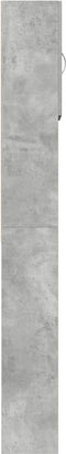 vidaXL - Wasmachinekast - 64x24x190 - cm - bewerkt - hout - betongrijs
