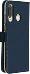 Selencia Hoesje Geschikt voor Huawei P30 Lite Hoesje Met Pasjeshouder - Selencia Echt Lederen Bookcase - Blauw