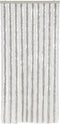 vidaXL - Vliegengordijn - 100x230 - cm - chenille - lichtgrijs - en - wit