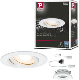 Paulmann Nova Plus - Inbouwlamp zwenkbaar IP65 93mm 30° GU5,3 / GU10 max. 35W dimbaar Wit mat