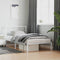 vidaXL - Bedframe - met - hoofdbord - metaal - wit - 100x200 - cm