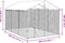 vidaXL - Hondenkennel - met - dak - 3x4,5x2,5 - m - gegalvaniseerd - staal - zilver