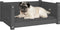 vidaXL - Hondenmand - 65,5x50,5x28 - cm - massief - grenenhout - grijs