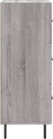 vidaXL - Dressoir - 34,5x34x90 - cm - bewerkt - hout - grijs - sonoma - eikenkleurig