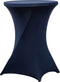 Statafelrok marineblauw 80 cm - partytafel - Alora tafelrok voor statafel - Statafelhoes - Bruiloft - Cocktailparty - Stretch Rok