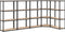 vidaXL - Opbergrek - 4-laags - 5 - st - staal - & - bewerkt - hout - antracietkleurig