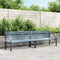 vidaXL - Tuinbank - 225 - cm - massief - vurenhout - en - gepoedercoat - staal - grijs