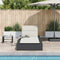 vidaXL - Ligbed - met - zwevend - kussen - poly - rattan - zwart