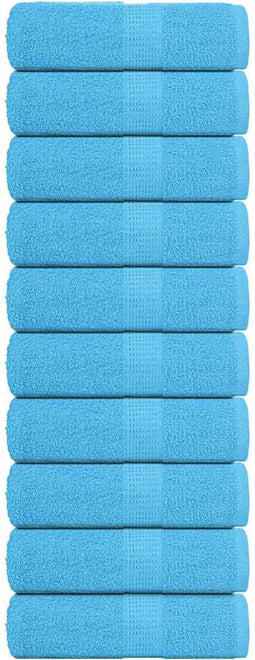 vidaXL - Gastendoekjes - 10 - st - 30x50 - cm - 360 - g/m² - 100% - katoen - turquoise