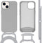 iMoshion Hoesje Geschikt voor iPhone 14 Hoesje Met Koord - iMoshion Color Backcover met afneembaar koord - Grijs