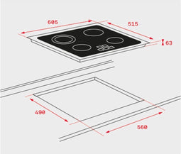Teka TB6315 - Vitro-keramische Kookplaat - 60 cm