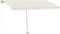 vidaXL - Luifel - handmatig - uittrekbaar - met - LED - 450x300 - cm - crèmekleurig