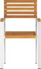 vidaXL - Stapelbare - Tuinstoelen - - - 2 - stuks - van - Massief - Acaciahout - en - RVS