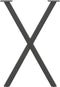 vidaXL - Eettafelpoten - 2 - st - X-vormig - 57x(72-73) - cm - staal - antraciet