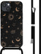 imoshion Hoesje Geschikt voor iPhone 15 Plus Hoesje Met Koord - imoshion Siliconen design hoesje met koord - Zwart / Sky Black