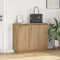 vidaXL - Dressoir - met - LED - Artisan - Eiken - 90x32x75 - cm - Gelaagd - Hout