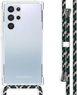 iMoshion Hoesje Geschikt voor Samsung Galaxy S22 Ultra Hoesje Met Koord - iMoshion Backcover met koord - Transparant