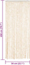 vidaXL - Vliegengordijn - 56x200 - cm - chenille - beige - en - wit