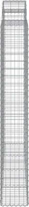 vidaXL - Schanskorven - 3 - st - gewelfd - 200x30x200/220 - cm - ijzer
