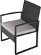 tectake® Tuinset Granada - Wicker Zitgroep - 2 Loungestoelen met Bijzettafel - Zwart